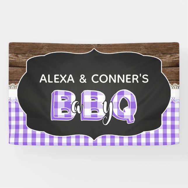 Baby Q Baby Showbanner - Lila Banner (Horizontal)