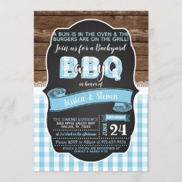 Baby Q Baby Shower Einladung für Junge - Baby Blue