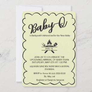 Baby-Q Backyard Baby Shower BBQ Baby Einladung
