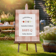 Baby Q Barbecue Babydusche Begrüßungszeichen