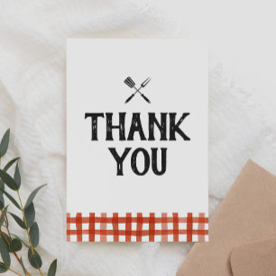 Baby Q Barbecue Babydusche Dankeskarte