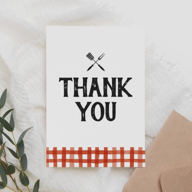 Baby Q Barbecue Babydusche Dankeskarte (Von Creator hochgeladen)