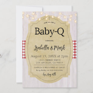 Baby-Q Barbecue Babydusche Einladung