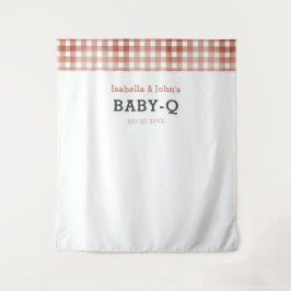 Baby Q Barbecue Babydusche Hintergrund Wandteppich