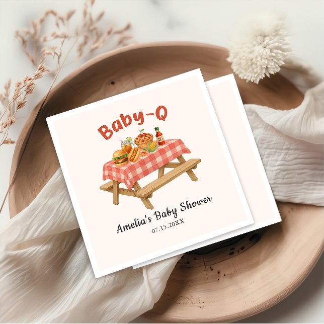 Baby Q Barbecue Babydusche Napkins Serviette (Von Creator hochgeladen)