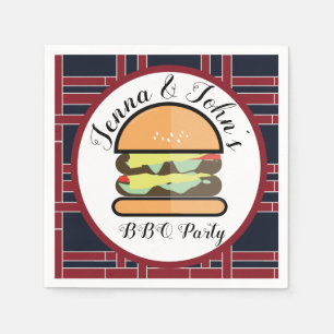 Baby Q Barbecue BBQ-Party Geburtstag Baby Shower Serviette