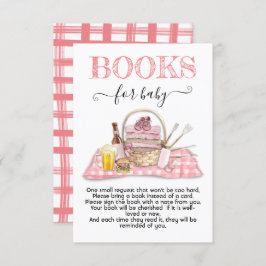 Baby Q Barbecue Dusche Rosa Bücher für Babykarte Einladung