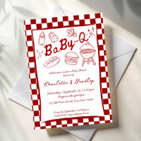 Baby Q Barbeque rote Karos Babyparty