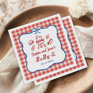 Baby-Q BBQ 4. Juli Babyparty Serviette