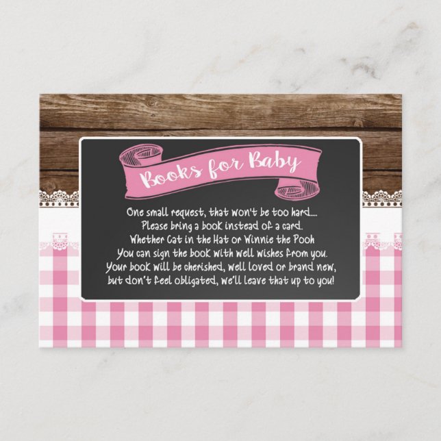 Baby Q Books for Baby Card - Lt Pink Begleitkarte (Vorderseite)