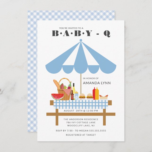 Baby Q Boys Babydusche Einladung
