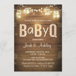 Baby Q Einladung Coed GRILLEN Baby Shower Rustic W
