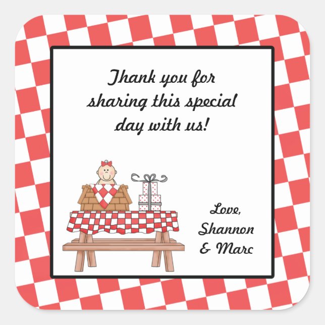 Baby Q Girl Duwer Gevor Sticker GRILLEN Barbeque (Vorderseite)