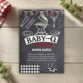 Baby-Q Grill Babydusche im Kopfbrett Begleitkarte