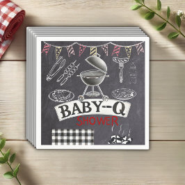 Baby-Q Grill Babydusche im Kopfbrett Serviette
