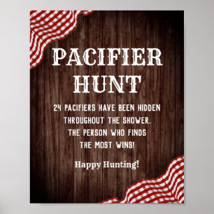 Baby Q GRILLEN Baby Dusche Schnuller Jagdspiel-Zei Poster