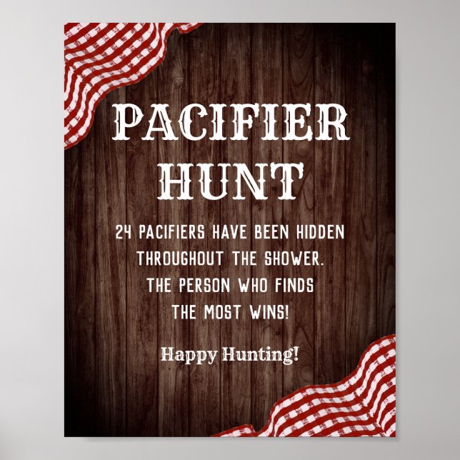 Baby Q GRILLEN Baby Dusche Schnuller Jagdspiel-Zei Poster (Vorne)