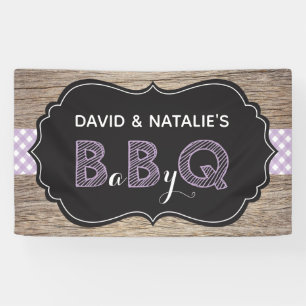 Baby Q GRILLEN Baby Showbanner Lila Banner
