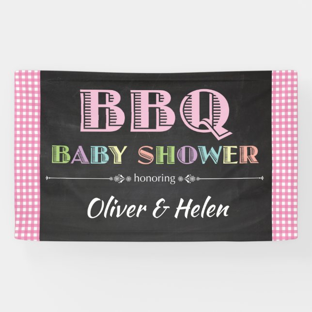 Baby Q GRILLEN Baby Showbanner Pink Banner (Horizontal)