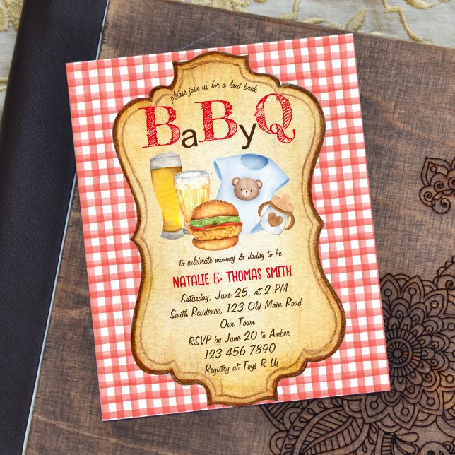 Baby Q GRILLEN Barbecue Budget Baby Dusche Einladu (Von Creator hochgeladen)