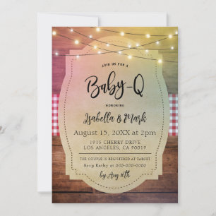 Baby-Q Grillfest zur Babyparty Einladung