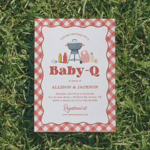 Baby Q Hinterhof BBQ Baby Shower Einladung