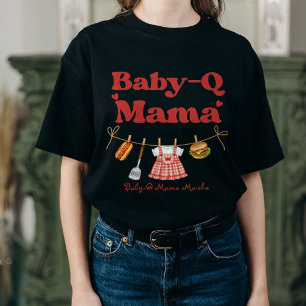 Baby-Q Mama Girl Baby-Shower-T-Shirt  T-Shirt