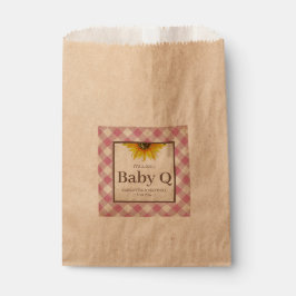 Baby Q Pink Gingham und Sunflower Geschenktütchen