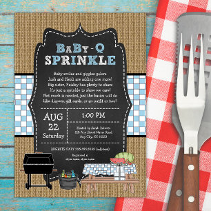 Baby Q Sprinkle, GRILLEN Babydusche Einladung