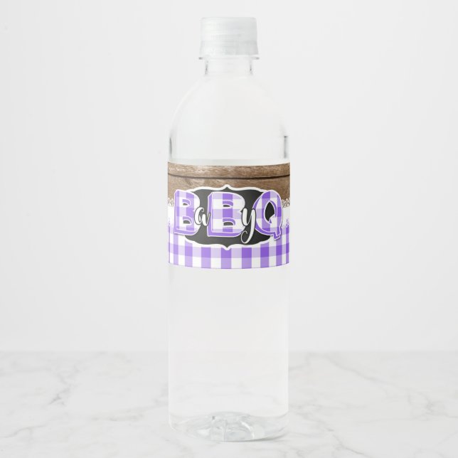 Baby Q Water Flasche Label - Lila Wasserflaschenetikett (Vorderseite)