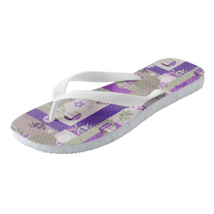 Baby-Quilt-Muster Flip Flops
