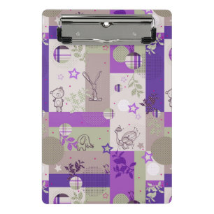 Baby-Quilt-Muster Mini Klemmbrett