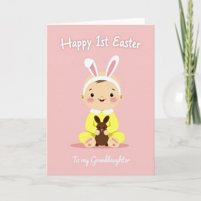 Baby Rabbit Pattern Card Karte (Vorderseite)
