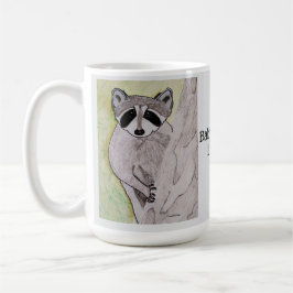 Baby Raccoon in einem Baumhellgrau Kaffeetasse