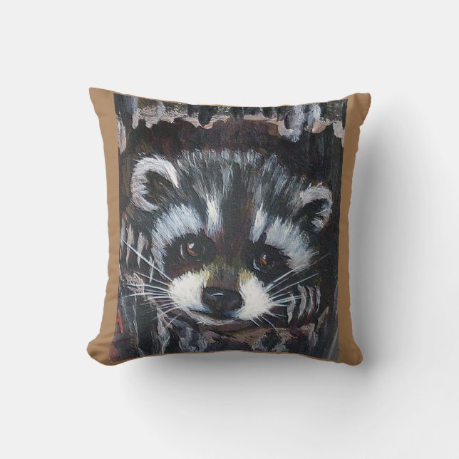 BABY RACCOON PEED THROW PILLOWS KISSEN (Vorderseite)