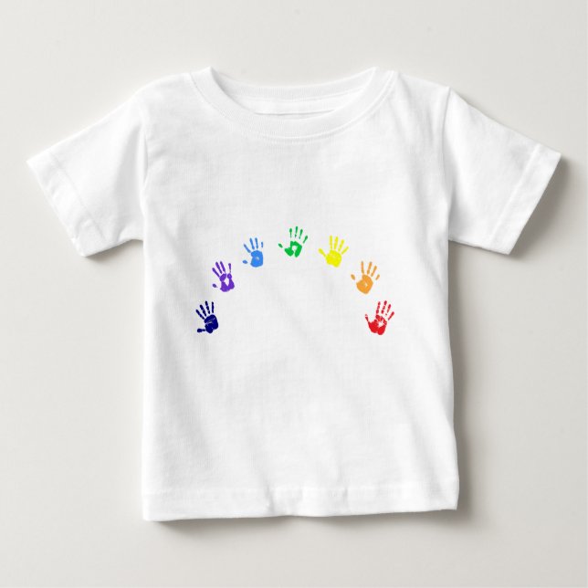 Baby Rainbow Handprint T - Shirt (Vorderseite)