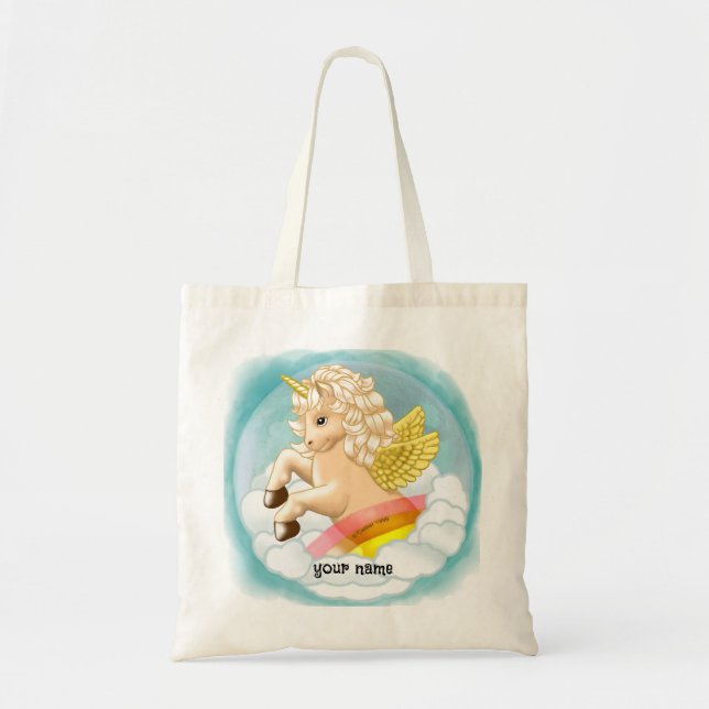 Baby Rainbow Unicorn Tote Bag Tragetasche (Vorne)