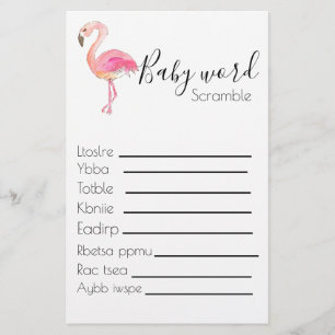 Baby Ramming Baby Dusche Spiel Flamingo