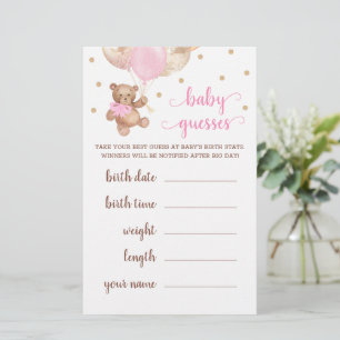 Baby rät Game Baby Dusche Teddy Bear