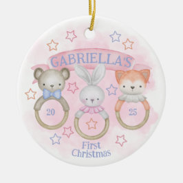 Baby Rattle Baby's First Christmas Keramik Ornament
