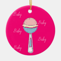 Baby Rattle Christmas Ornament