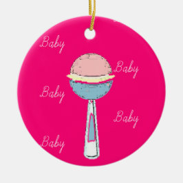 Baby Rattle Christmas Ornament
