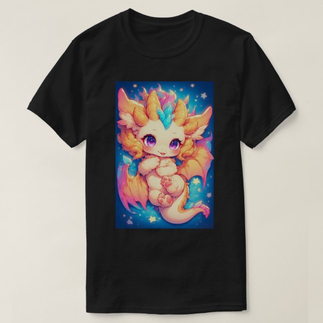 Baby Rave Dragon Anime Art 01 T-Shirt (Design vorne)