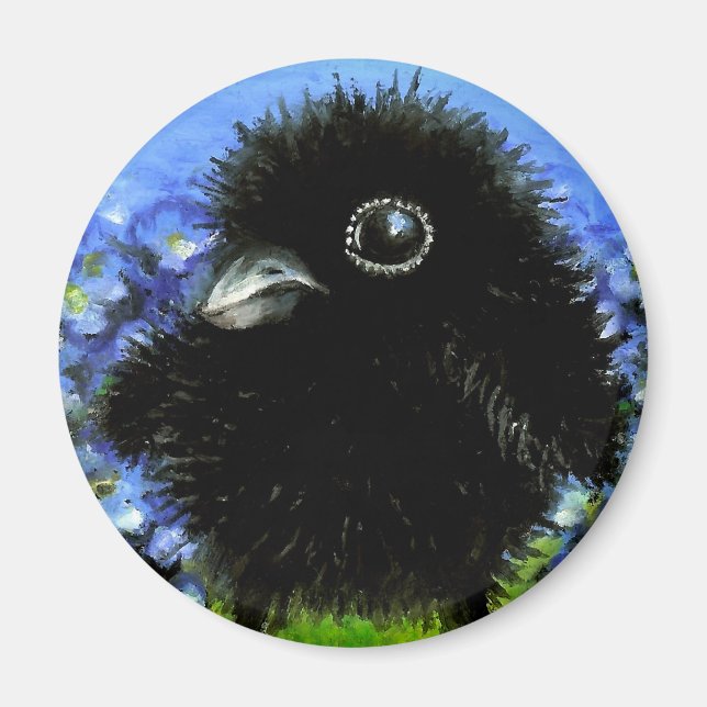 Baby raven magnet (Vorne)