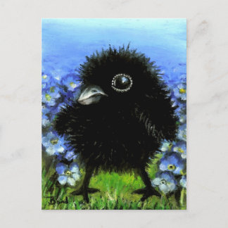 Baby raven postkarte