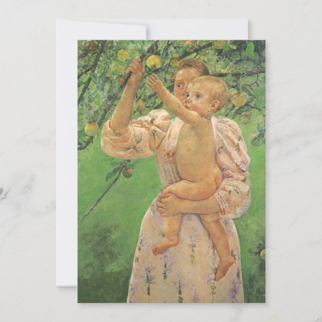 Baby Reaching für einen Apple von Mary Cassatt (Vorderseite)