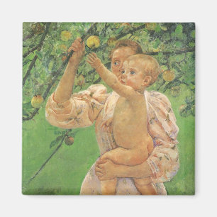 Baby Reaching für einen Apple von Mary Cassatt Magnet