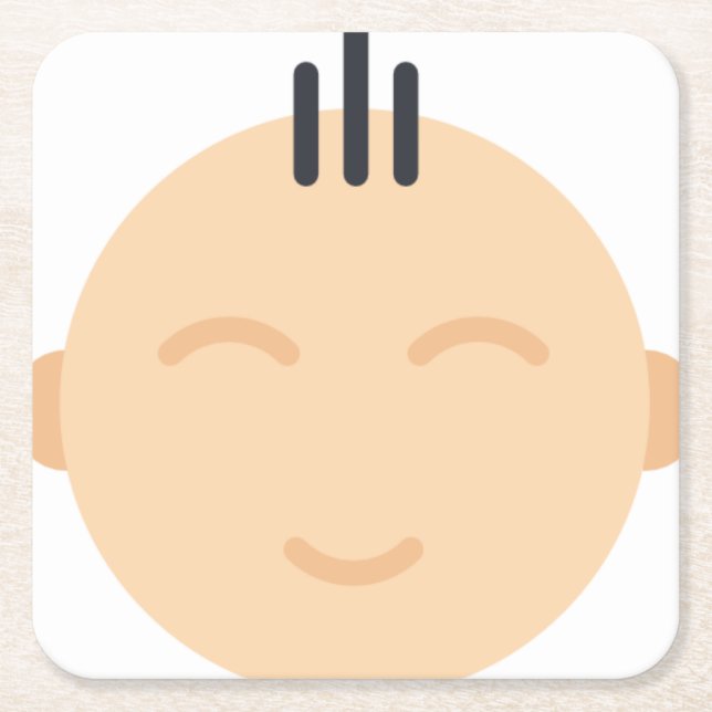 Baby Rechteckiger Pappuntersetzer (Vorderseite)