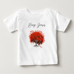 Baby Red Tree Wedding T - Shirt Romper