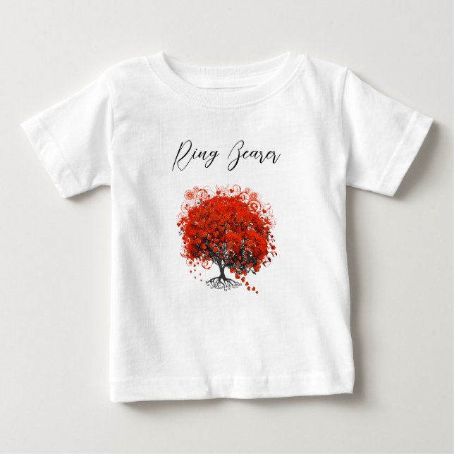 Baby Red Tree Wedding T - Shirt Romper (Vorderseite)